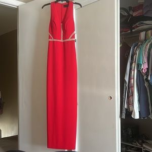 Bloomingdale’s Fitted Maxi Formal Evening Dress